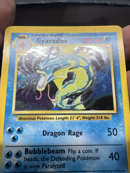 Pokemon Gyarados 006/102 Base Set Holo - HEAVY PLAY