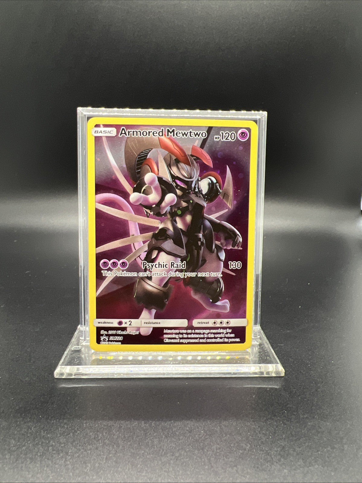 Pokemon Armored Mewtwo SM228 Sun & Moon Promo - LIGHT PLAY