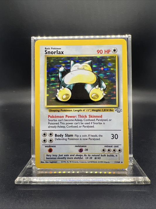 Pokemon Snorlax 11/64 Jungle Holo - LIGHT PLAY