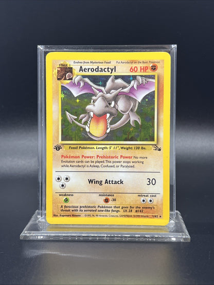Pokemon Aerodactyl 1st Edition 1/62 Fossil Holo - MOD PLAY