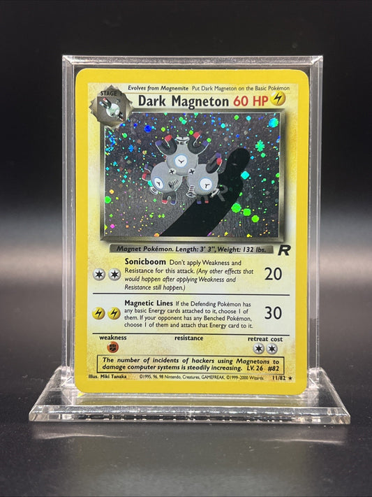 Pokemon Dark Magneton 11/82 Team Rocket Holo - LIGHT PLAY