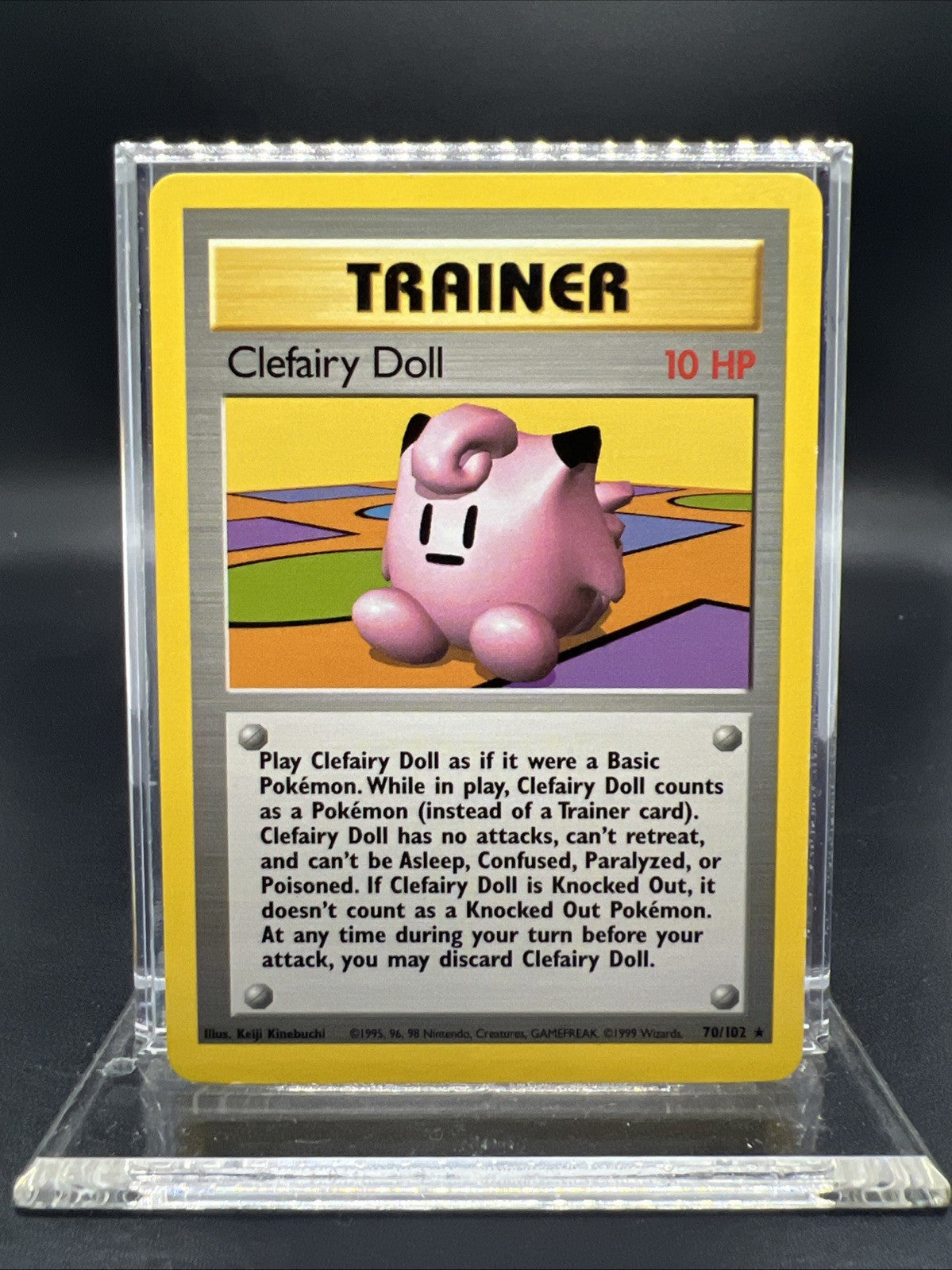 Pokemon Clefairy Doll 070/102 Base Set Rare Non Holo - LIGHT PLAY