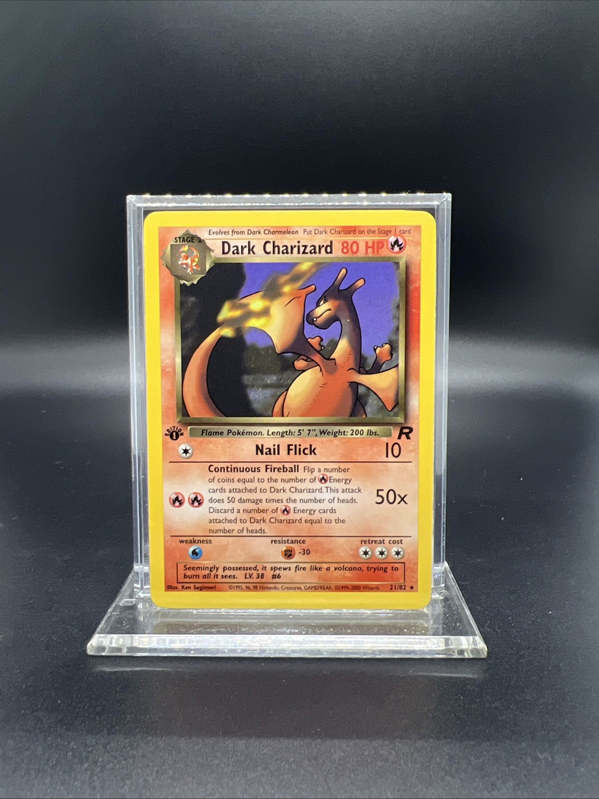 Pokemon Dark Charizard 1st Edition 21/82 Team Rocket - NEAR MINT
