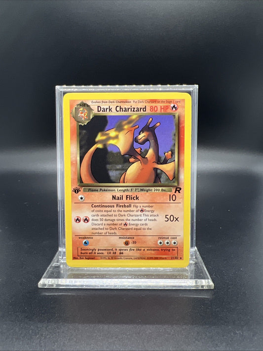 Pokemon Dark Charizard 1st Edition 21/82 Team Rocket - NEAR MINT