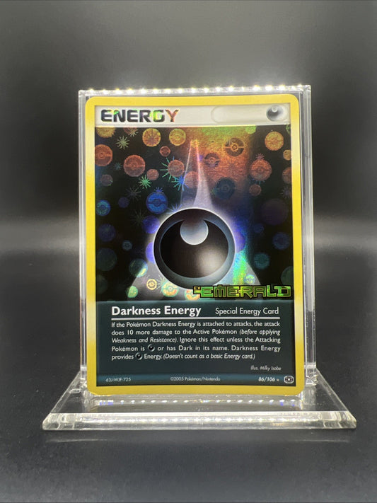 Pokemon Darkness Energy 86/106 Emerald Reverse Holo - LIGHT PLAY