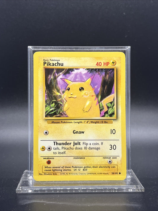 Pikachu 58/102 Base Set Non Holo NEAR MINT Pokemon