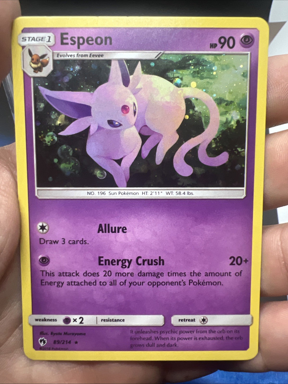 Pokemon Espeon 89/214 Holo - LIGHT PLAY