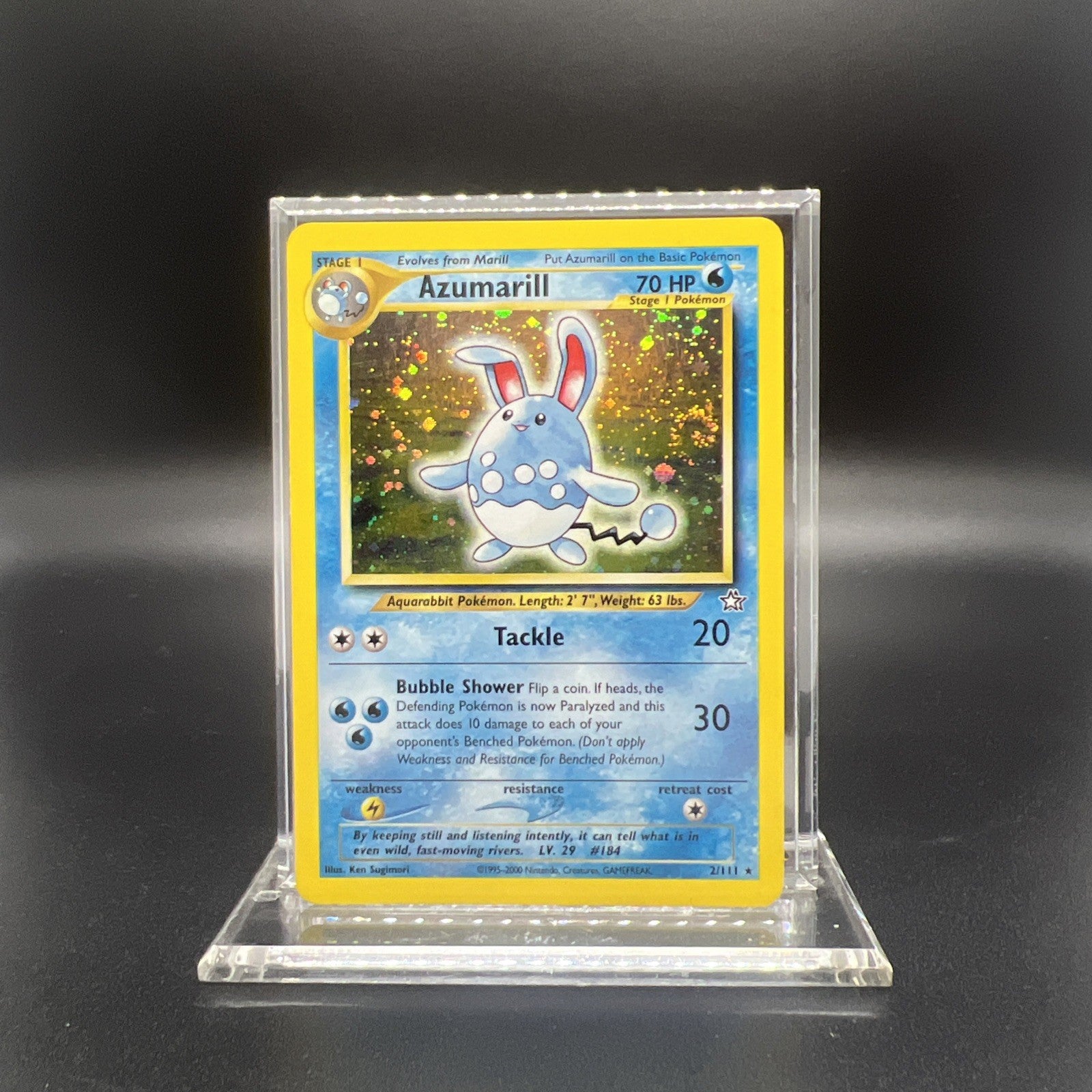 Pokemon Azumarill 2/111 Neo Genesis Holo - LIGHT PLAY