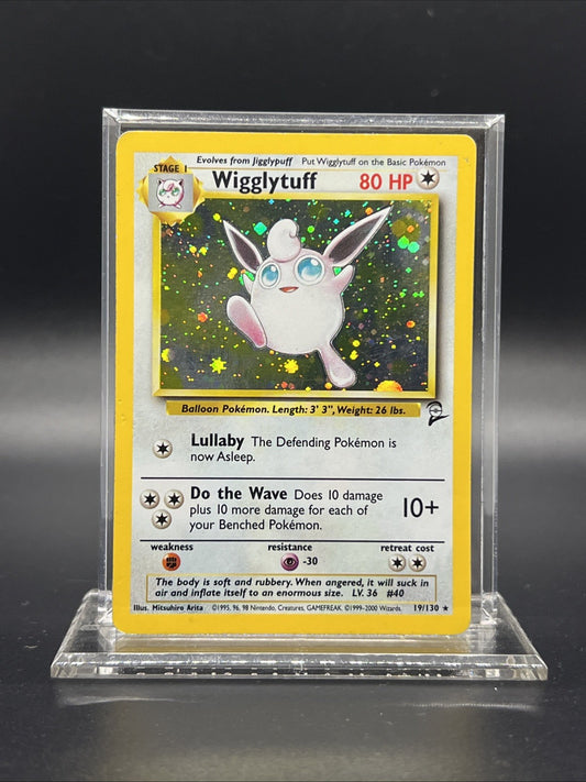 Pokemon Wigglytuff 019/130 – Base Set 2 – Holo Rare – Heavy Play