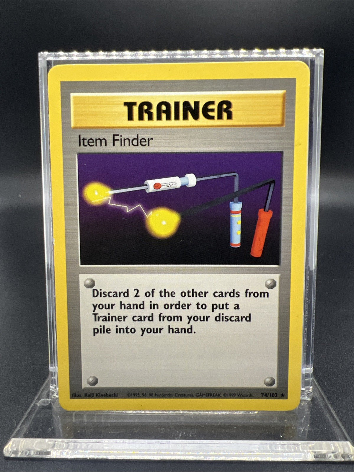 Pokemon Item Finder 074/102 Base Set Rare Non Holo - HEAVY PLAY
