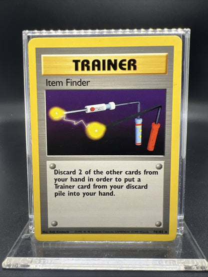 Pokemon Item Finder 074/102 Base Set Rare Non Holo - HEAVY PLAY