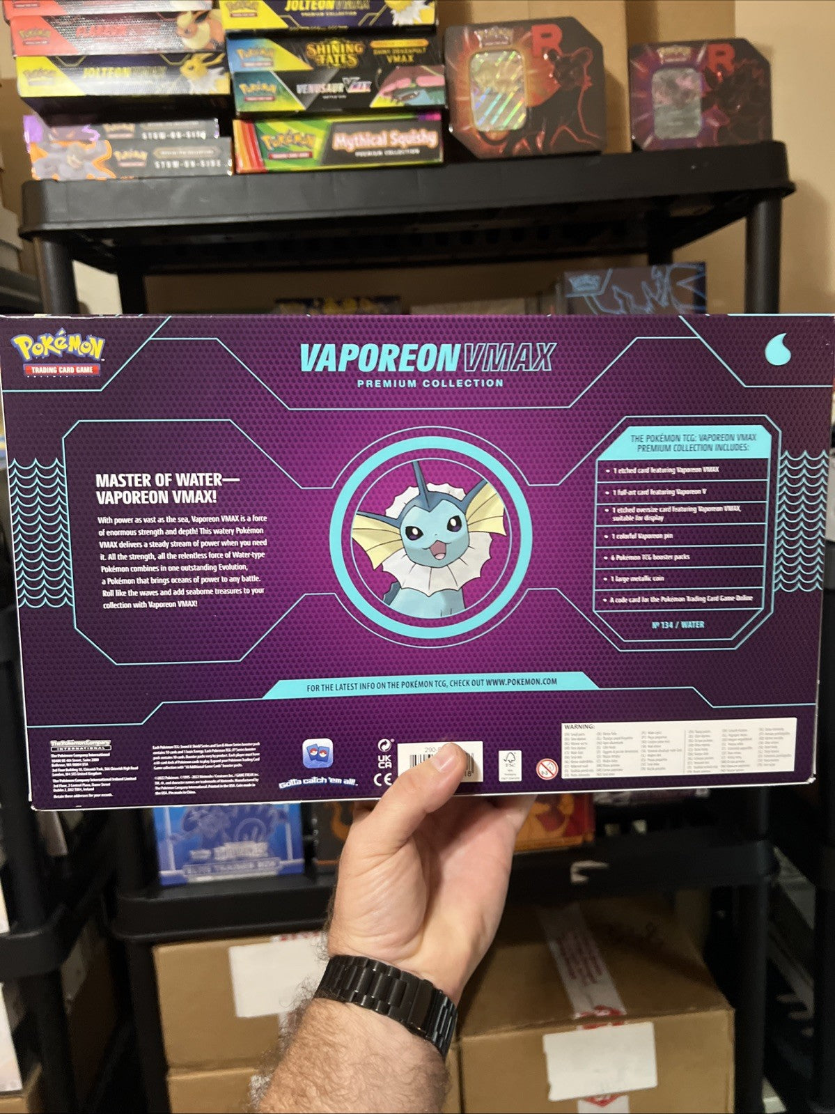Pokemon Vaporeon VMAX Premium Collection Box Brand New Sealed
