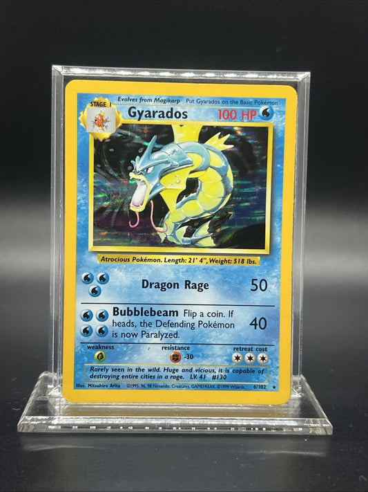 Pokemon Gyarados 006/102 – Base Set – Holo Rare – Heavy Play (B)