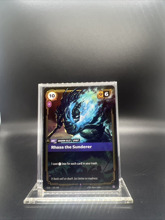 Riftbound Origins Rhasa the Sunderer Rare Foil 195/298 - NEAR MINT