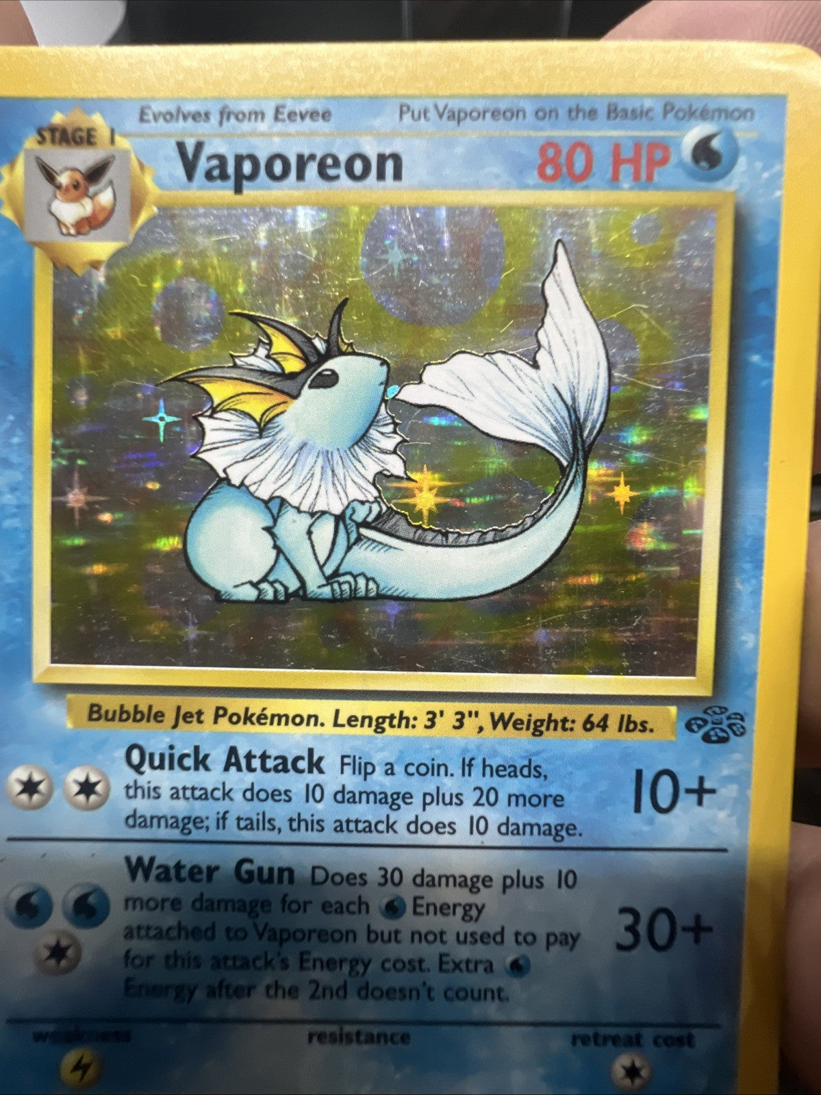 Pokemon Vaporeon 12/64 Jungle Holo - MOD PLAY