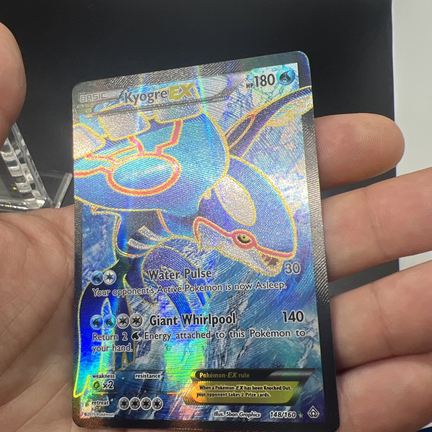 Pokemon Kyogre EX (148 Full Art) 148/160 XY - Primal Clash Holo - LIGHT PLAY