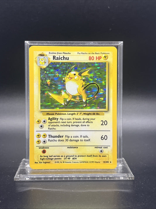 Raichu 14/102 Base Set Holo - MOD PLAY (B) - Pokemon