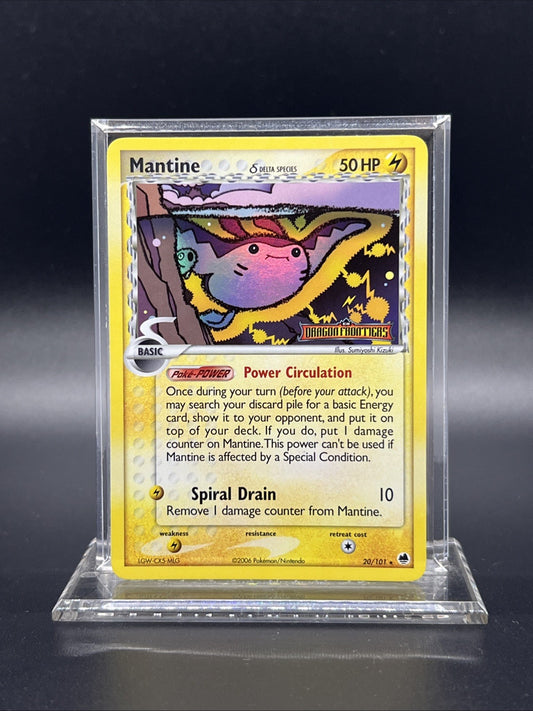 Mantine Delta Species 20/101 Dragon Frontiers Reverse Holo LIGHT PLAY Pokemon