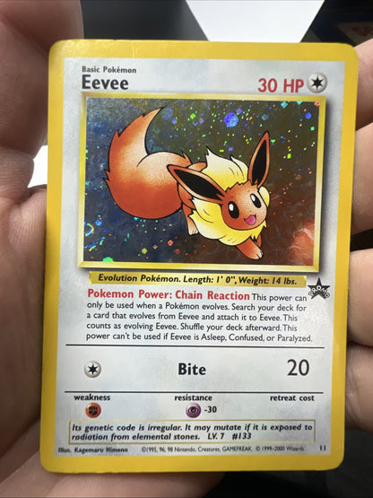 Eevee 11/53 – WOTC Promo – Holo – Heavy Play - Pokemon