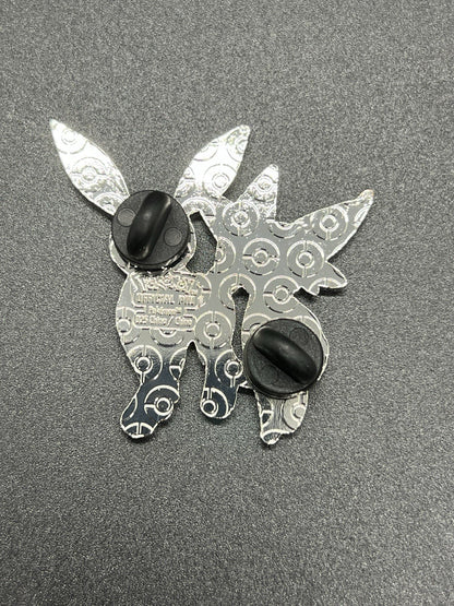 Prismatic Evolutions Figure Collection Umbreon And Espeon Figure Pin and Sleeves