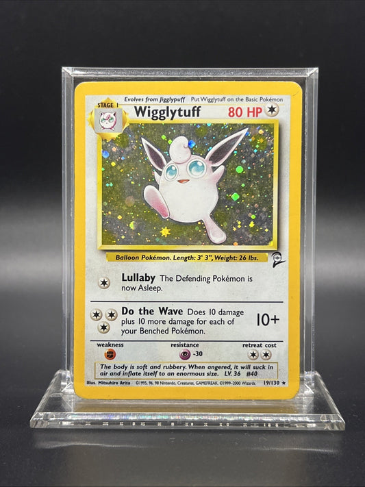 Wigglytuff 019/130 Base Set 2 Holo HEAVY PLAY Pokemon