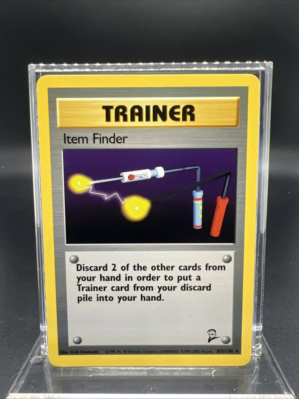 Pokemon Item Finder 103/130 Base Set 2 Rare Non Holo -MOD PLAY