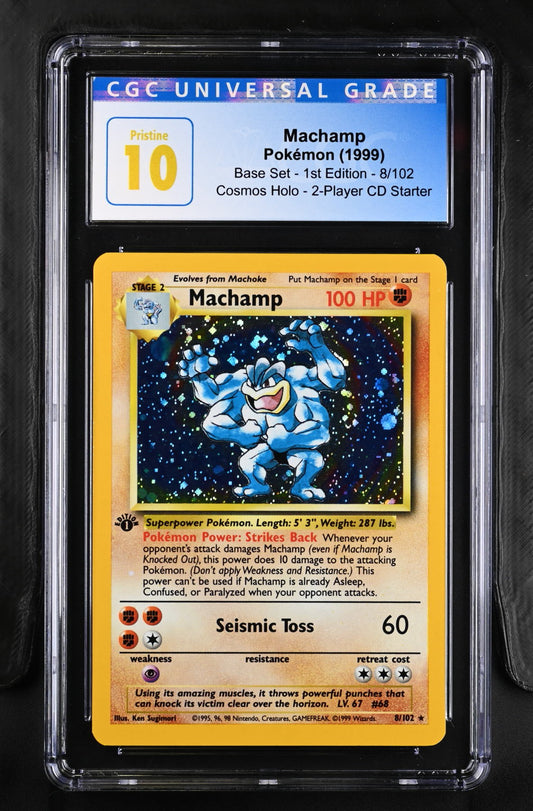 CGC Pristine 10 Machamp Cosmos Holo 2-Player CD Starter