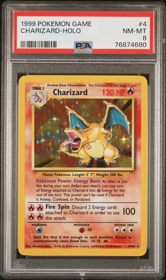 PSA 8 Base Set Charizard #4
