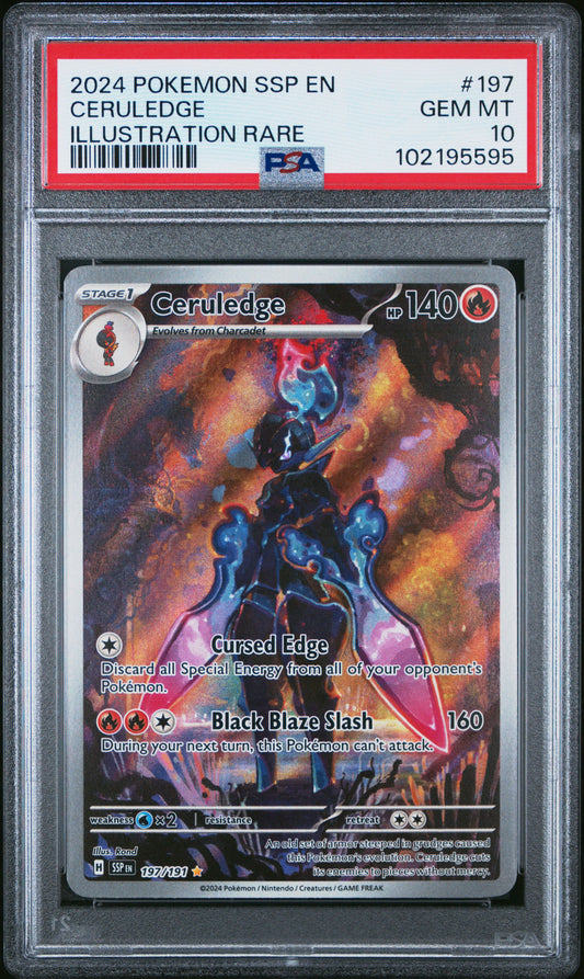 PSA 10 Ceruledge #197 Surging Sparks