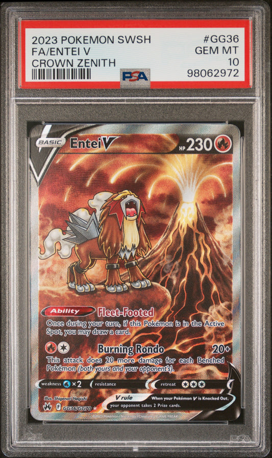 PSA 10 Entei V #GG36