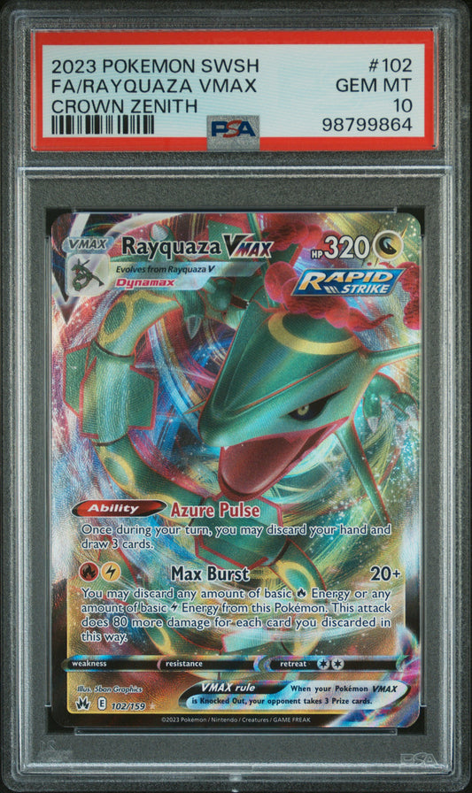 PSA 10 Rayquaza VMAX #102