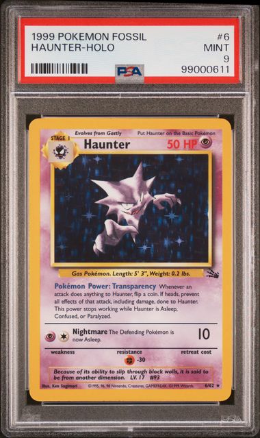 PSA 9 Haunter #6 Fossil