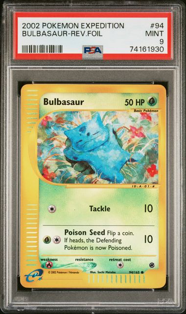 PSA 9 Reverse Holo Bulbasaur #94 Expedition