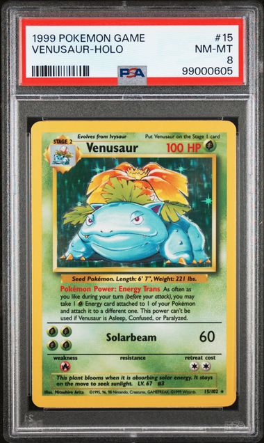 PSA 8 Venusaur #15 Base Set
