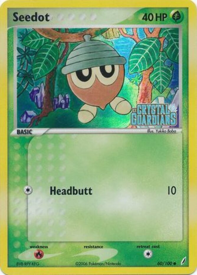 Seedot 60/100 Crystal Guardians Reverse Holo MOD PLAY Pokemon